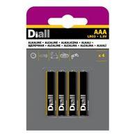 Diall AAA Alkaline Battery Pack of 4