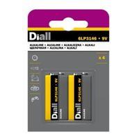 Diall PP3 Alkaline Battery Pack of 4