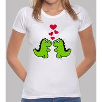 Dinosaur red hearts love