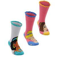 disney 3 pack crew sock girls