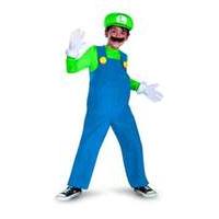 Disguise Boys Nintendos Super Mario Brothers Luigi Deluxe Costume 4-6