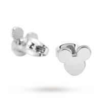 Disney Couture White Gold Plated Plain Mickey Studs