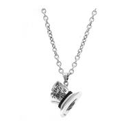 disney couture silver plated mad hatter necklace