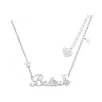 disney couture silver plated believe tinkerbell necklace