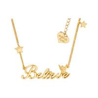 Disney Couture Gold Plated Believe Tinkerbell Necklace