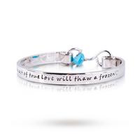 disney couture white gold plated frozen heart bangle