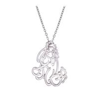 Disney Couture White Gold Plated Eeyore Outline Necklace