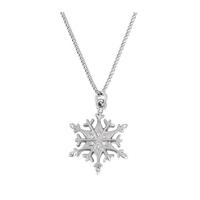 Disney Couture White Gold Plated Frozen Snowflake Necklace