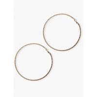 DIAMOND CUT HOOP EARRING