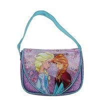 Disney Frozen Glitter Handbag Messenger Bag, 16 Cm, Pale Blue