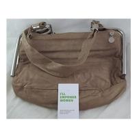 DIESEL Space Soft Leather Framed Handbag, Tan - Size: M