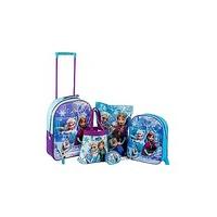 disney frozen 5 pc childs luggage set