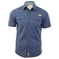 dissident vantage indigo cotton shirt