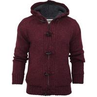 dissident hopkins sherpa lined knitted cardigan in red