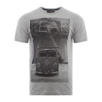 dissident light grey marl fear nothing t shirt