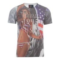 Dissident Surf Girl printed t-shirt