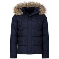 Dissident Wetherby navy padded detachable hooded coat