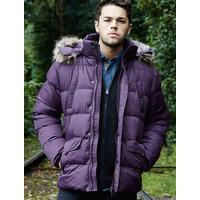 Dissident Wetherby purple padded detachable hooded coat