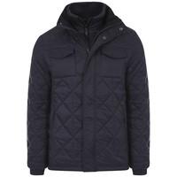 Dissident navy blue quilted jacket