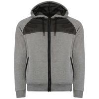 dissident owen grey zip through hoodie