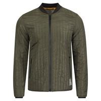 Dissident quilted Peveril khaki bomber jacket