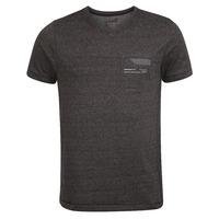 dissident grinner v neck t shirt in grey grindle