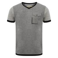 dissident zoo7 t shirt in mid grey marl