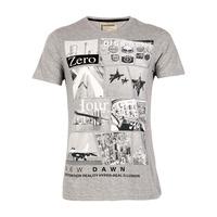 dissident zero hour cotton t shirt in lt grey marl