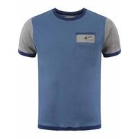 Dissident ZOO5 Crew Neck cotton T-Shirt in Vintage Blue