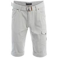 dissident ash grey finsbury cargo shorts with free matching belt