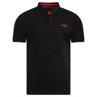 Dissident Airborn button down polo shirt in black