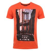 Dissident Walk The Line T-Shirt in Paprika