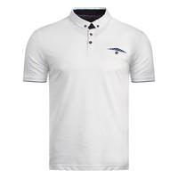 Dissident Airborn button down polo shirt in white