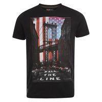 Dissident Walk The Line T-Shirt in Black