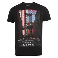 dissident walk the line t shirt in black