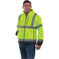 dickies dickies high visibility two tone soft shell jacket xl