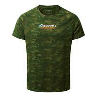 discovery adventures short sleeved t shirt dark moss combo