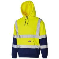 dickies dickies two tone hi vis hoodie yellownavy large