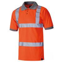 dickies dickies high visibility gort polo shirt large