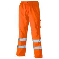 dickies dickies sa35015 high visibility polycotton trousers large