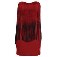 Dip Dye Fringe Bandeau Dress