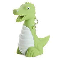 Dinosaur Keychain with LED Flashlight and Sound Effects (Green)