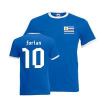 diego forlan uruguay ringer tee blue