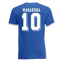 Diego Maradona Argentina Ringer Tee (blue)