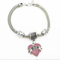 diamond letters mom alloy bracelet chain link bracelets daily casual 1 ...