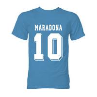 Diego Maradona Hero T-Shirt (Sky Blue)