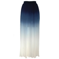 Dip Dye Pleated Maxi Skirt