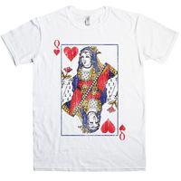 Distressed Queen Of Hearts - T Shirt