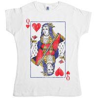 Distressed Queen Of Hearts - Womens T Shirt
