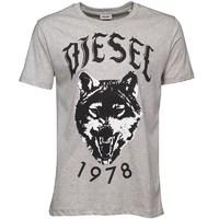 Diesel Mens T-Roff T-Shirt Grey Marl